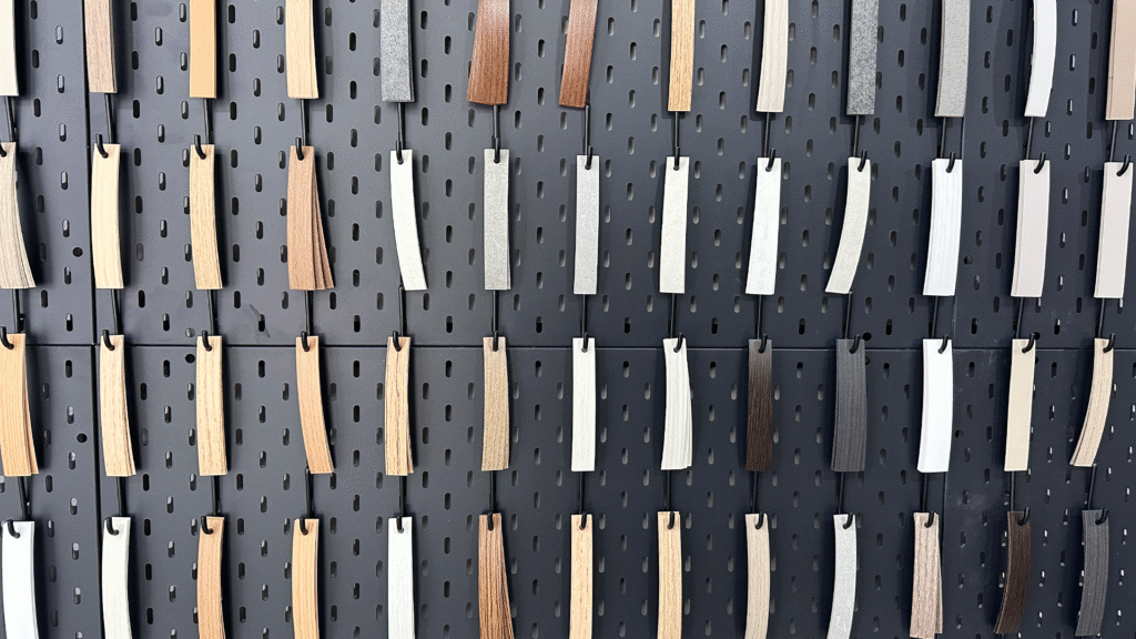 Various edge banding displays