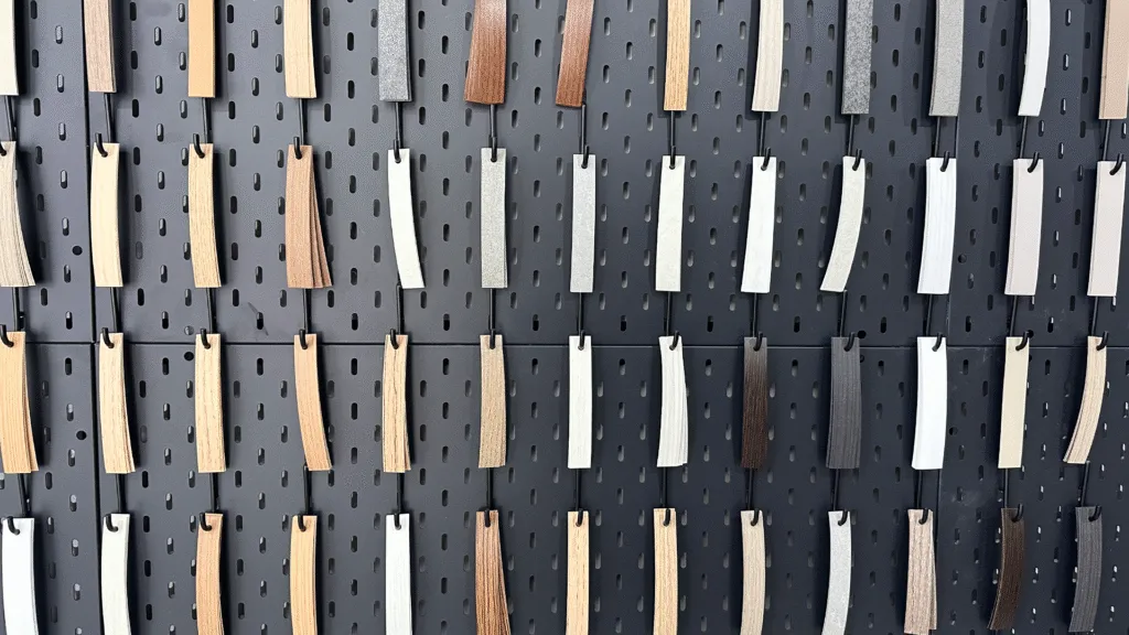 Various edge banding displays