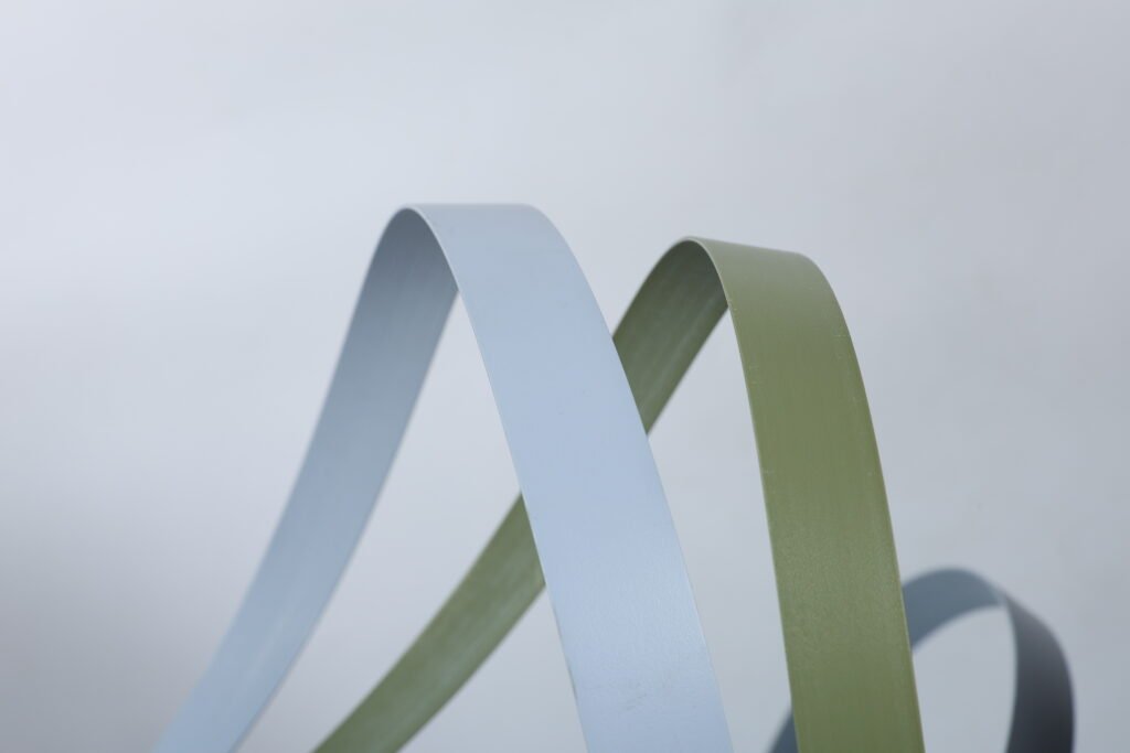 PVC edge banding applied to kitchen cabinet edges for a seamless finish