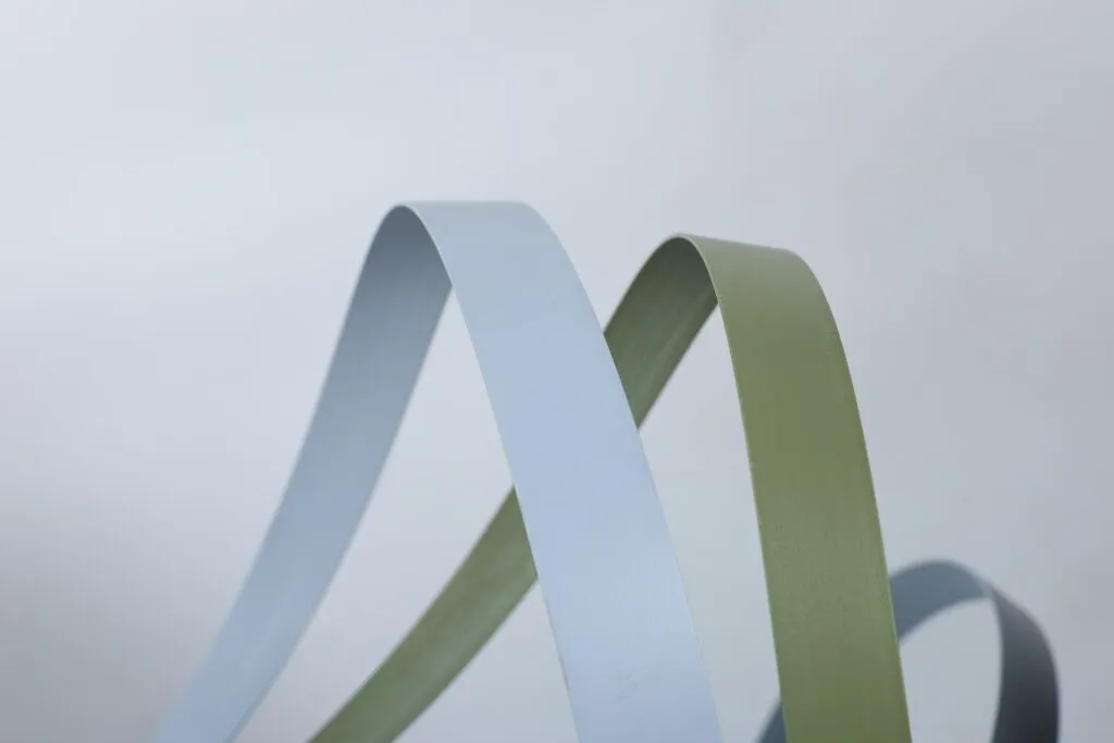 PVC edge banding applied to kitchen cabinet edges for a seamless finish