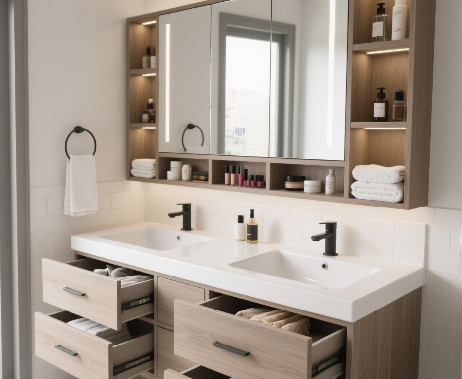 Modern bathroom cabinet design