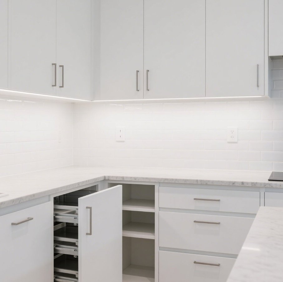 White and clean kitchen design