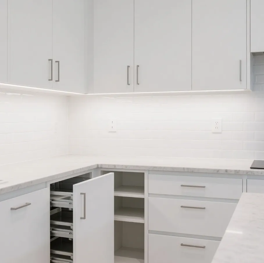 White and clean kitchen design