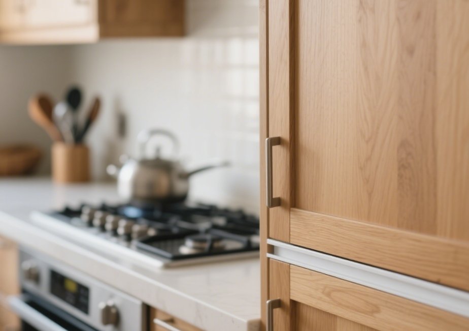 edge banding in bathroom and kitchen