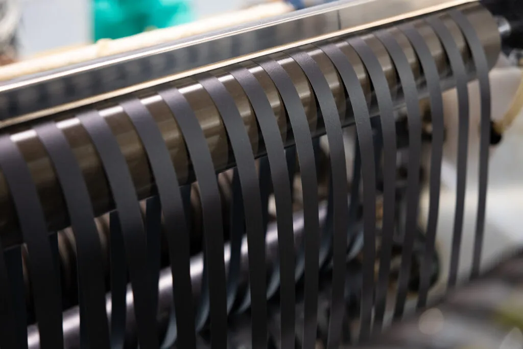 ABS edge banding extrusion process compounding embossing slitting
