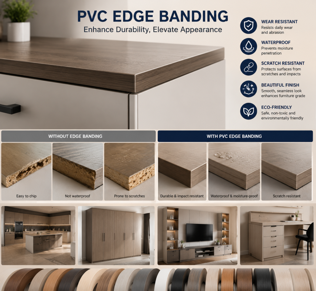 pvc edge banding durability and appearance improvement